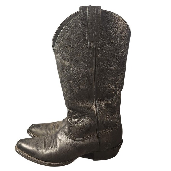 Ariat Heritage Roper Boots Mens Size 11 B Black Leather Western Cowboy Riding
